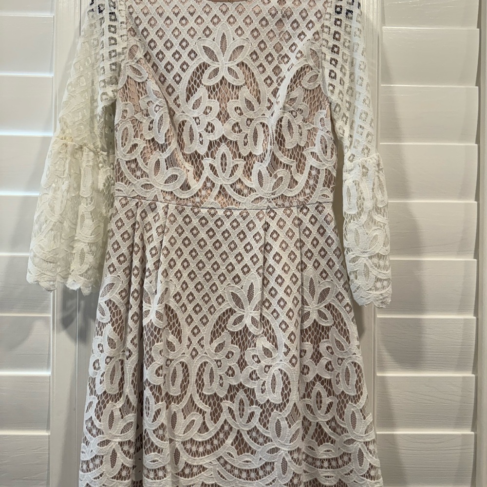 Eliza J White Lace Dress